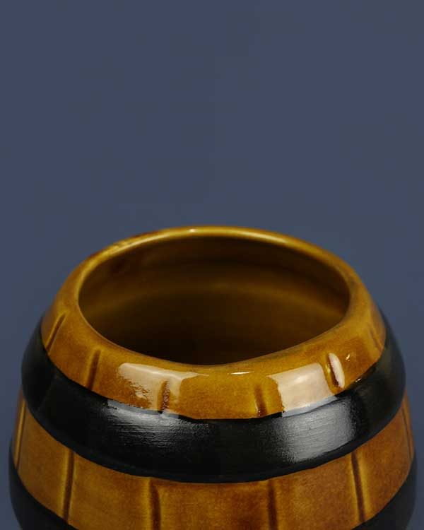 Ceramic Barrel Tiki Mug