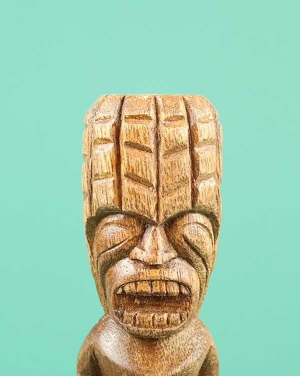 Hand carved wooden tiki - Kanaloa
