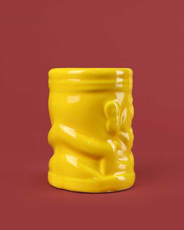 Ceramic marqui marq tiki mug yellow