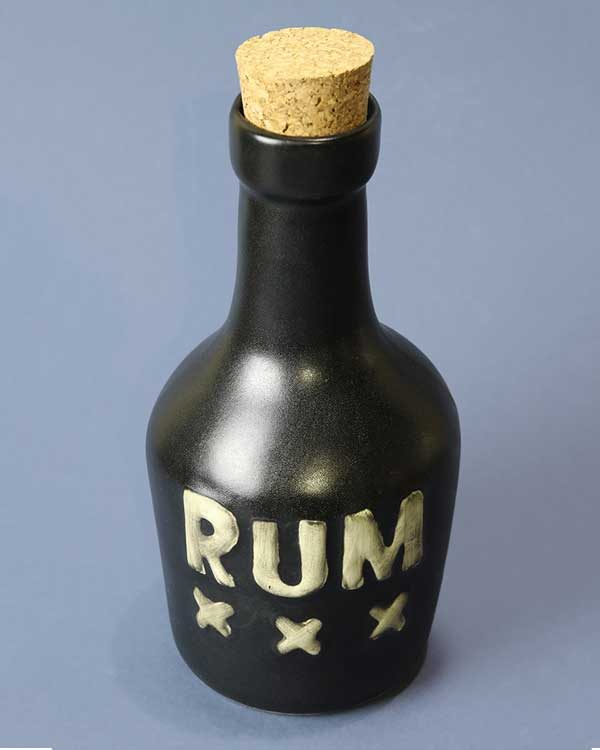 Ceramic Tiki Rum Bottle Decanter