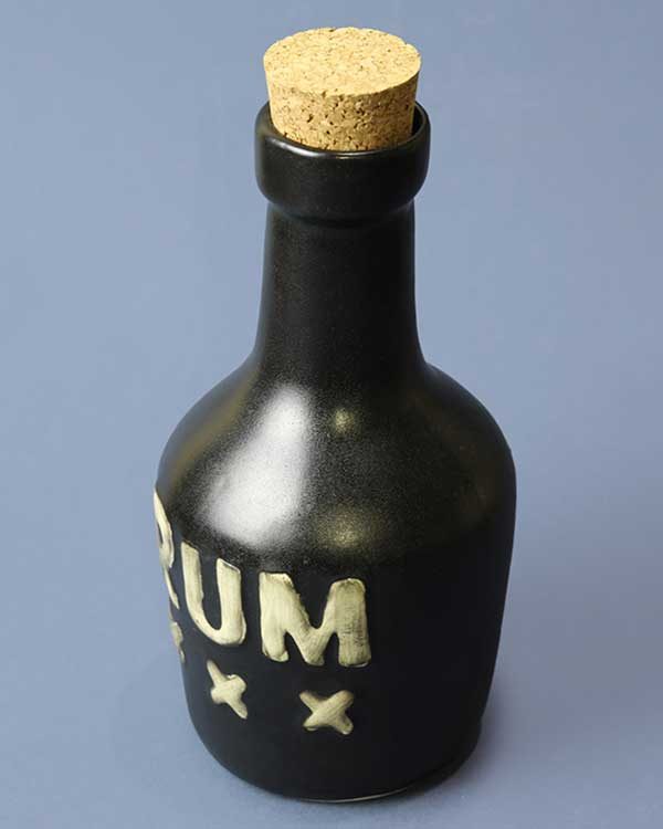 Ceramic Tiki Rum Bottle Decanter