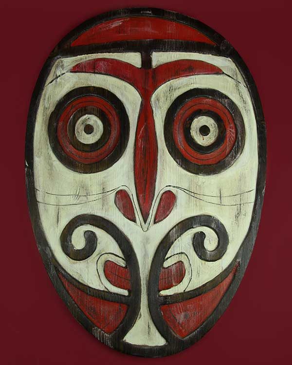 Papa New Guinean carved wooden mask