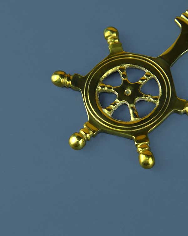 Nautical Brass Ships Wheel Bottle Opener