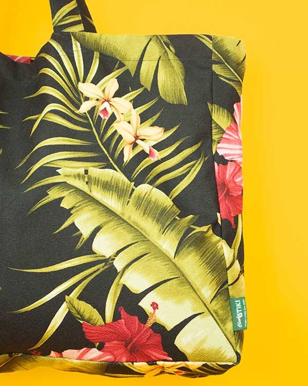 Tropical Printed Fabric Shopper