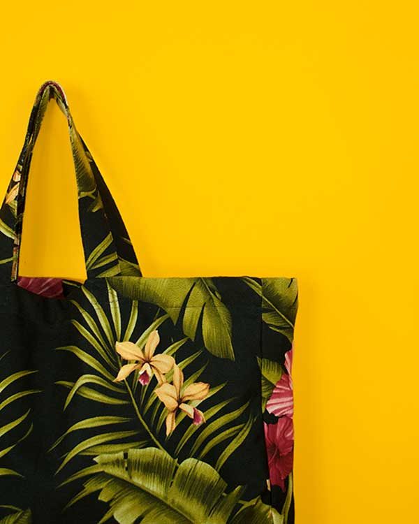 Tropical Printed Fabric Shopper