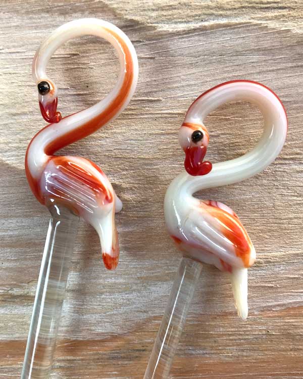 Flamingo Tiki Swizzle Sticks / Stirrers