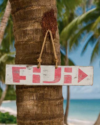 FIJI HAND MADE DRIFT WOOD SIGN