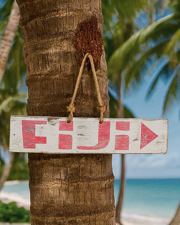 FIJI HAND MADE DRIFT WOOD SIGN