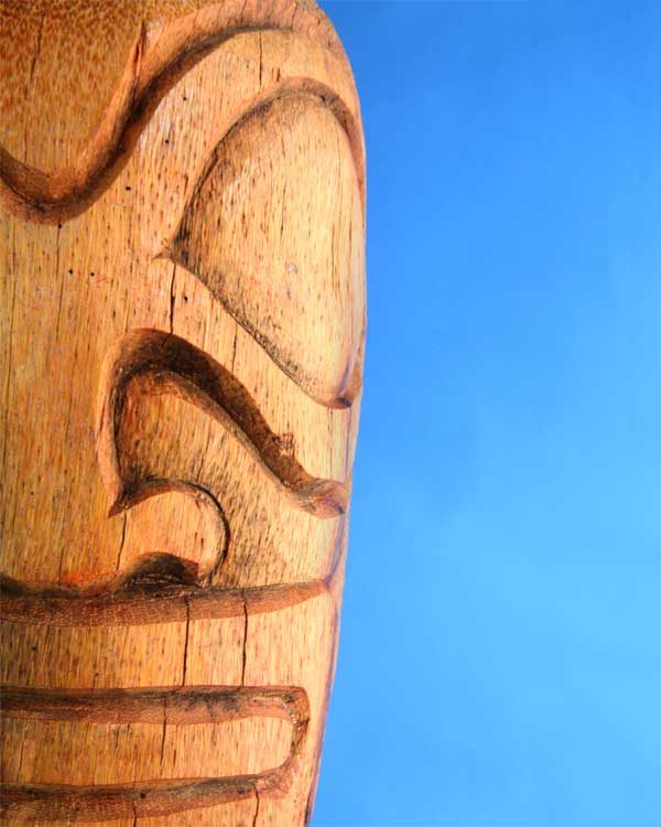 Hand Carved Wooden Tiki
