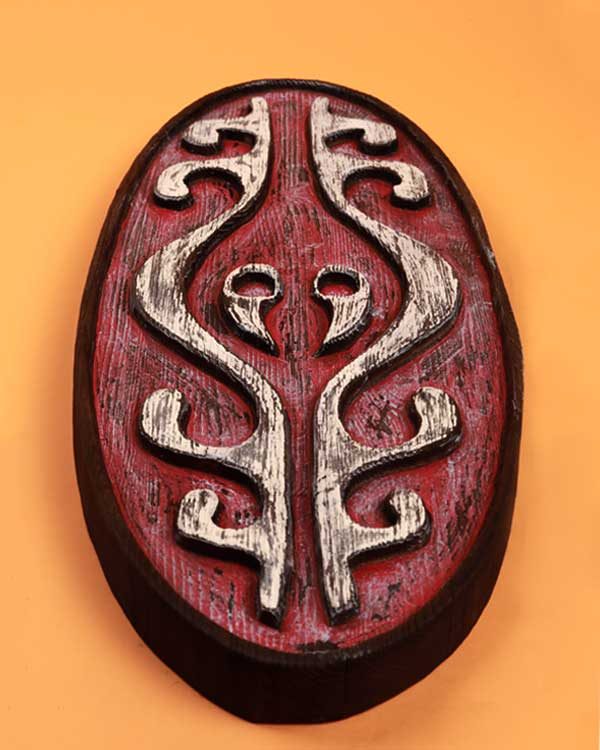 Hand carved Papa New Guinean shield
