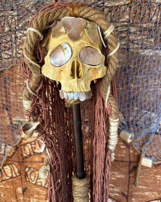 HAND MADE OCEANIC TIKI SKULL 2