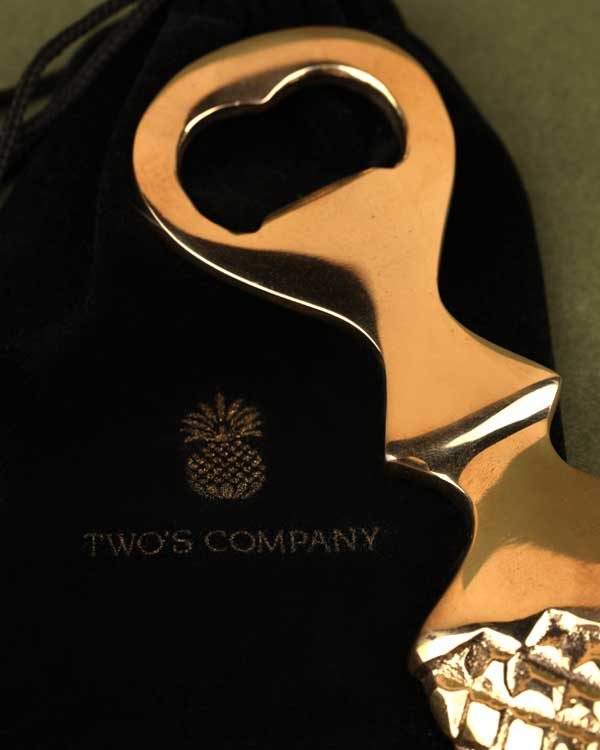 Brass pineapple shaped bottle opener