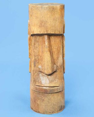 Carved wooden Moai