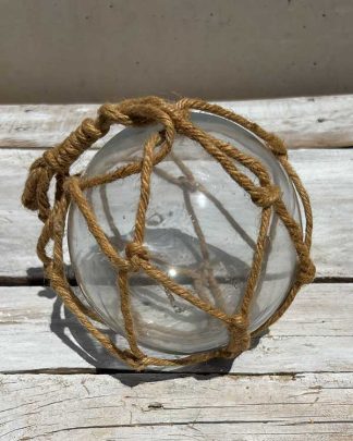 CLEAR NAUTICAL GLASS FISH FLOAT ABOVE VIEW