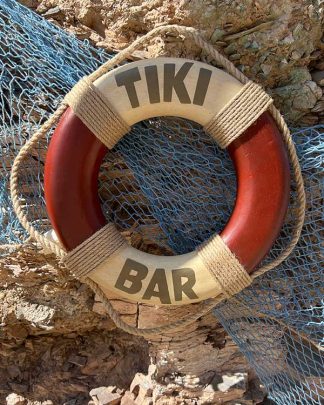 LIFE RING TIKI BAR SIGN RED TOP WEB
