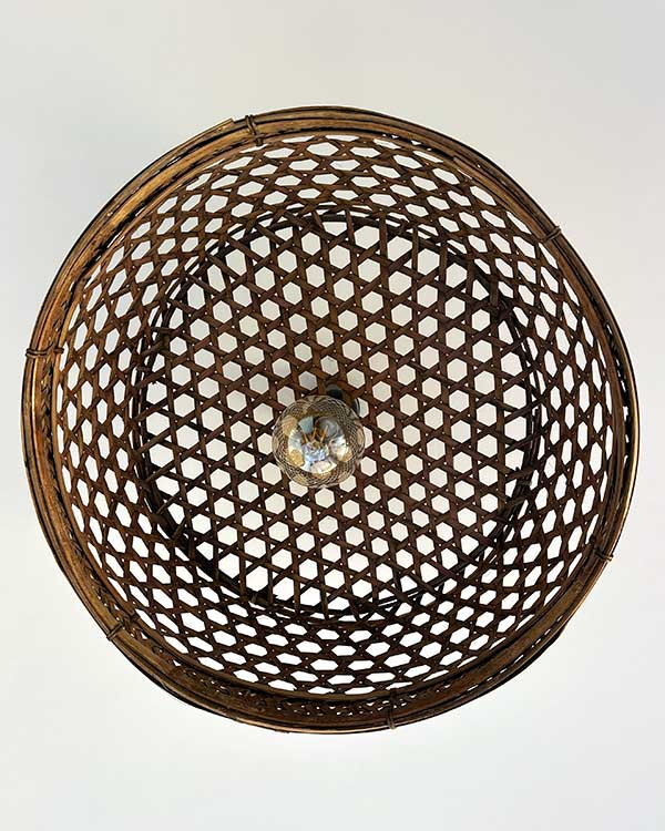 TROPICAL RATTAN BASKET LIGHT PATTERN WEB