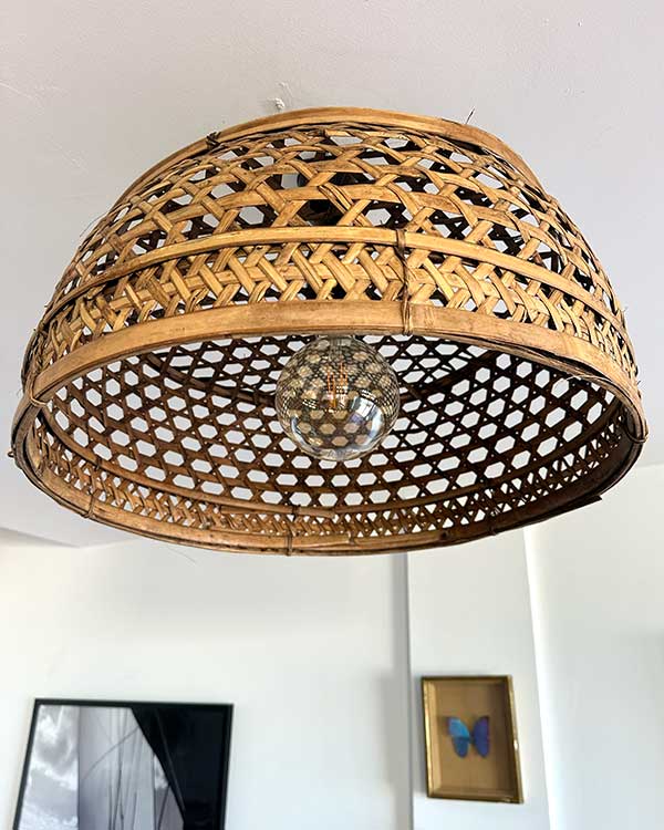 TROPICAL RATTAN BASKET LIGHT SIDE VIEW WEB