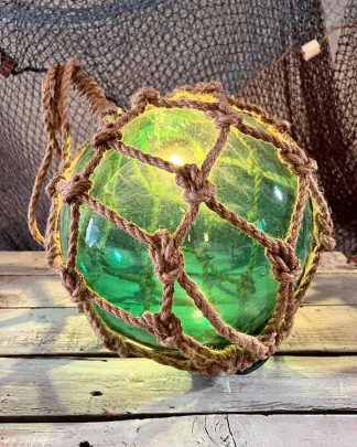Vintage style green fish float light extra large