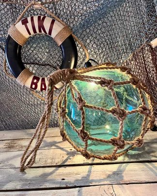 VINTAGE TURQUIOSE FISH FLOAT LIGHT WEB