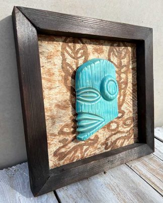 FRAMED TANGAROA CERAMIC TIKI MASK WEB 2