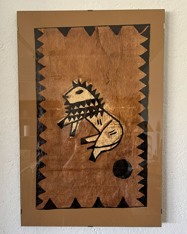 FRAMED TAPA CLOTH PIECE FRONT