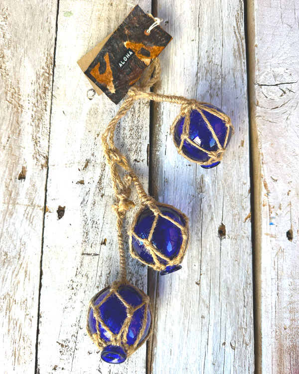 MINI BLUE FISH FLOAT STRING DECOR FLAT