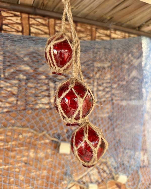 MINI RED FISH FLOAT STRING DECOR HANGING